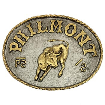 Philmont Bull Buckle - 2-Tone