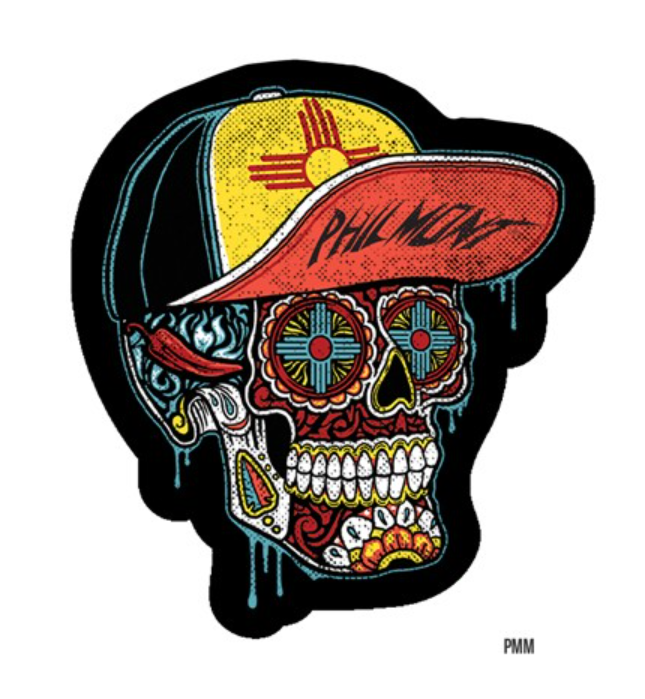 NM SKATER SKULL MAGNET