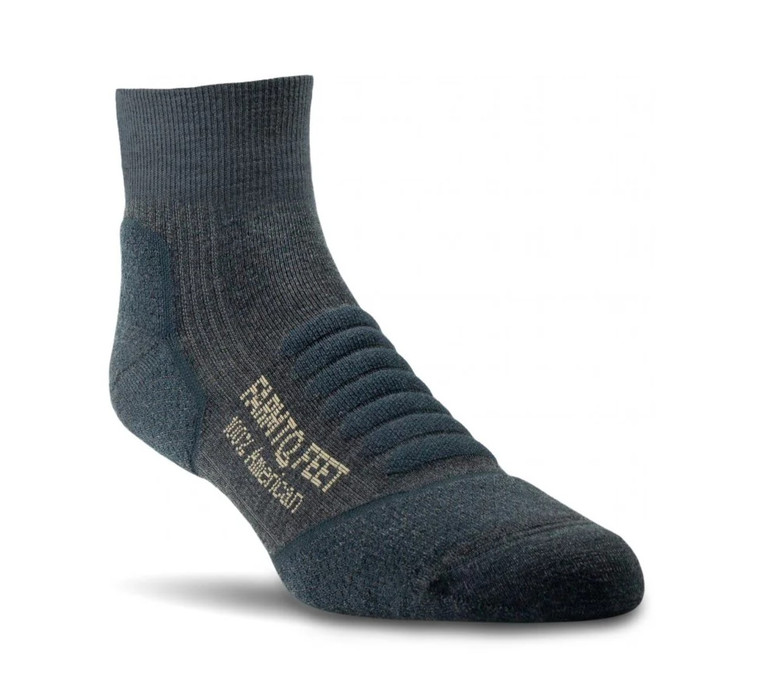 FARM TO FEET MEN'S DAMASCUS LIGHT TARGETED CUSHION 1/4 CREW HIKING SOCK