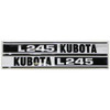 New Kubota L245 Black/White Decal Set