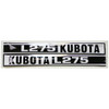 Tractor  DECAL- KUBOTA L275 Part Number S23094