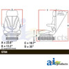 Seat, F10 Series, Mechanical Suspension / Armrest / Headrest / Gray Vinyl