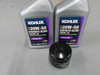 Kohler Oil Change Kit (2) SAE 20W50 Engine Oil & 1205001-S Oil Filter