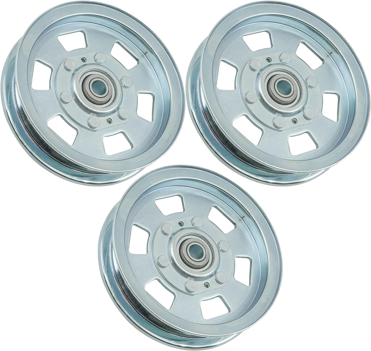 2-Pack Bad Boy Idler Pulley 033-7201-25-5 - 5 3/4" Pulley For MZ, ZT, Outlaw Mower Decks