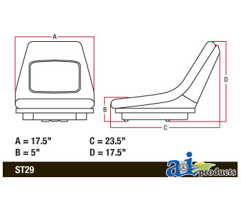 Bucket Seat For Bobcat Skid Loaders 6598809