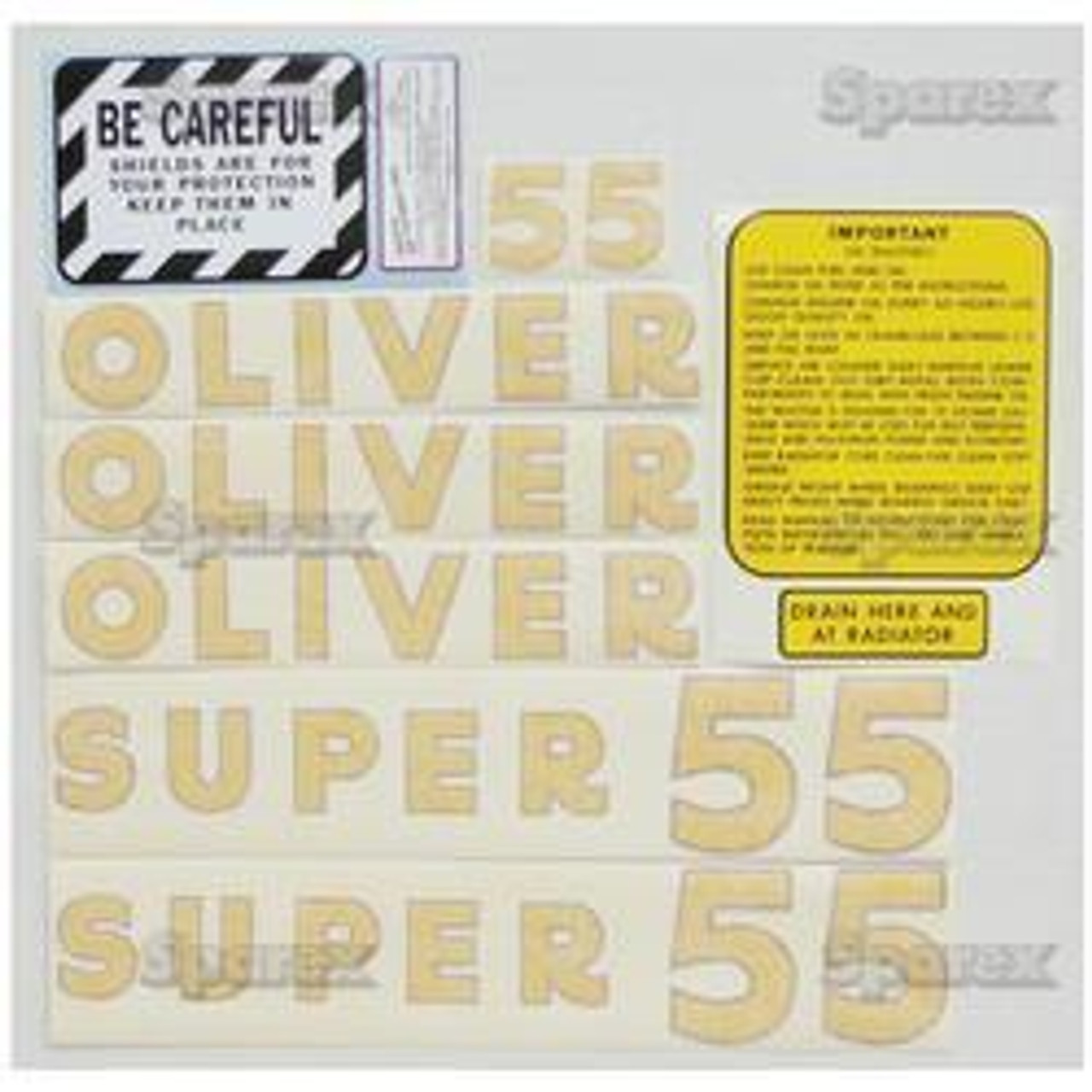 New Oliver Super 55 Gas Decal Set