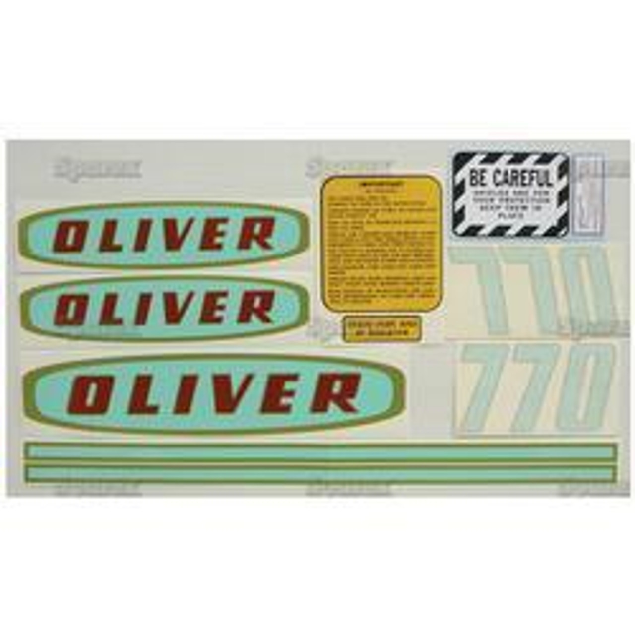 New Oliver 770 Early Gas Decal Set