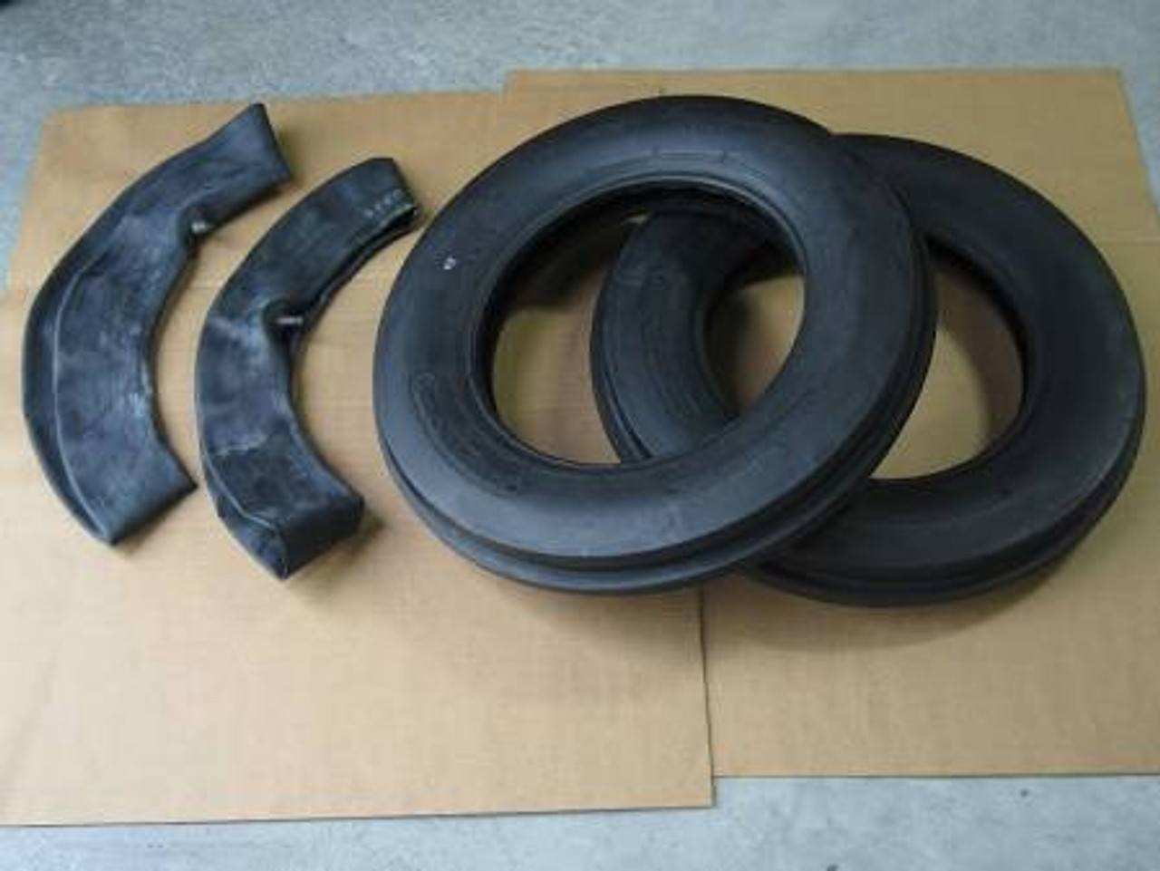 Triple Rib Front Tractor Tire Set of 2 500X15 5.00X15 500-15 With Tubes
