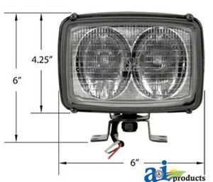 Universal Halogen Trapezoid Lamp Assembly 5.5 X 3.75 12V