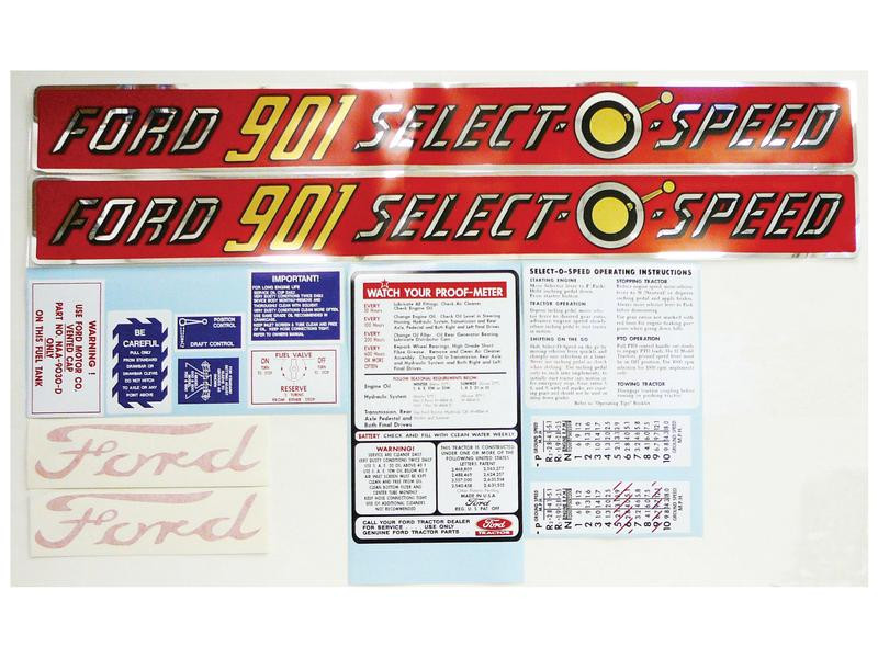 Tractor  DECAL KIT 901 SELECT-O-SPEED Part Number S66883