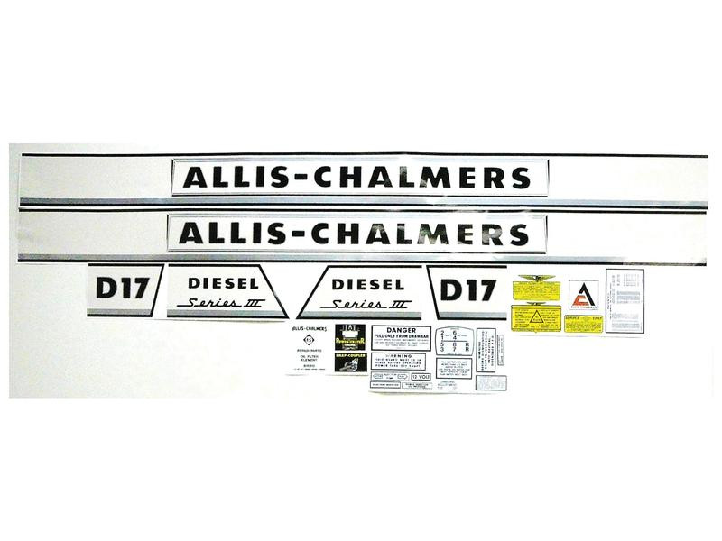 Tractor  COMPLETE DECAL SET - AC D17 III DIESEL Part Number S68956
