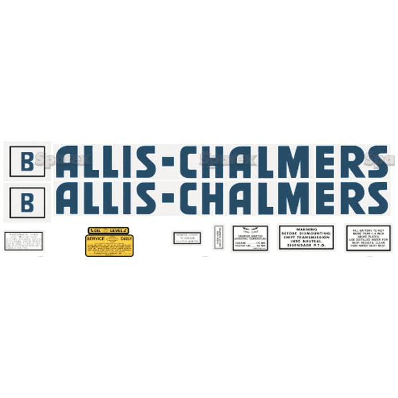 Tractor  Decal Kit, AC B, Blue Part Number S70700