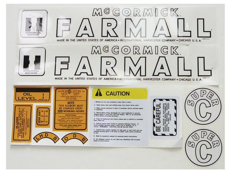 Tractor  Decal Kit, Farmall Super C Part Number S70716