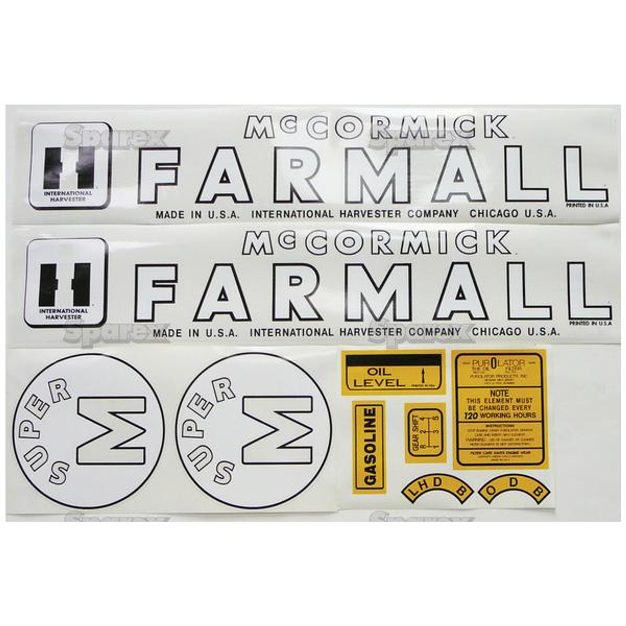 Tractor  Decal Kit, Farmall Super M Part Number S70718