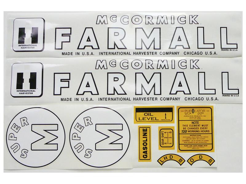 Tractor  Decal Kit, Farmall Super M Part Number S70718