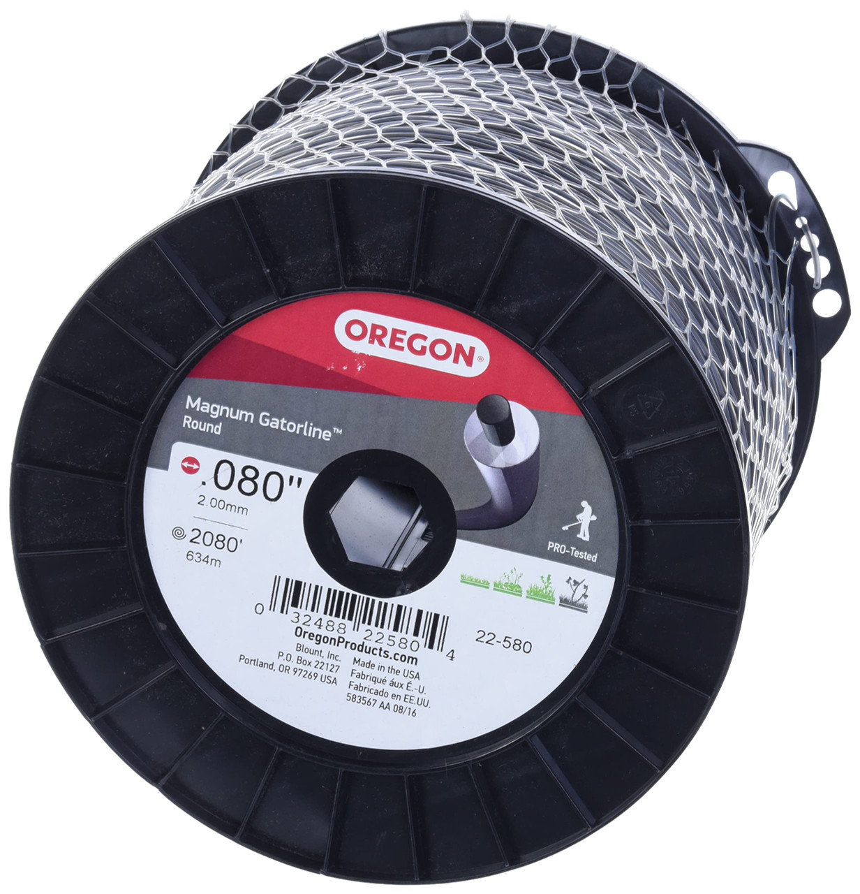 Oregon 22-580 Magnum Gatorline Round Trimmer Line .080-Inch Diameter, 5 Pounds ,Black