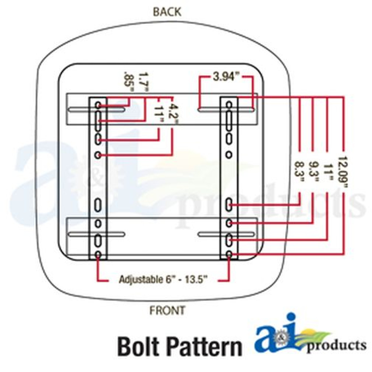 Seat, F20 Series, Slide Track / Armrest / Headrest / Gray Vinyl