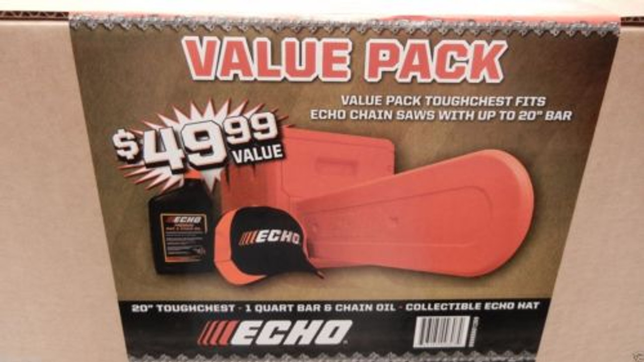 ECHO OEM Chainsaw Value Pack Includes Case, Hat, and Oil Fits Models up to 20"