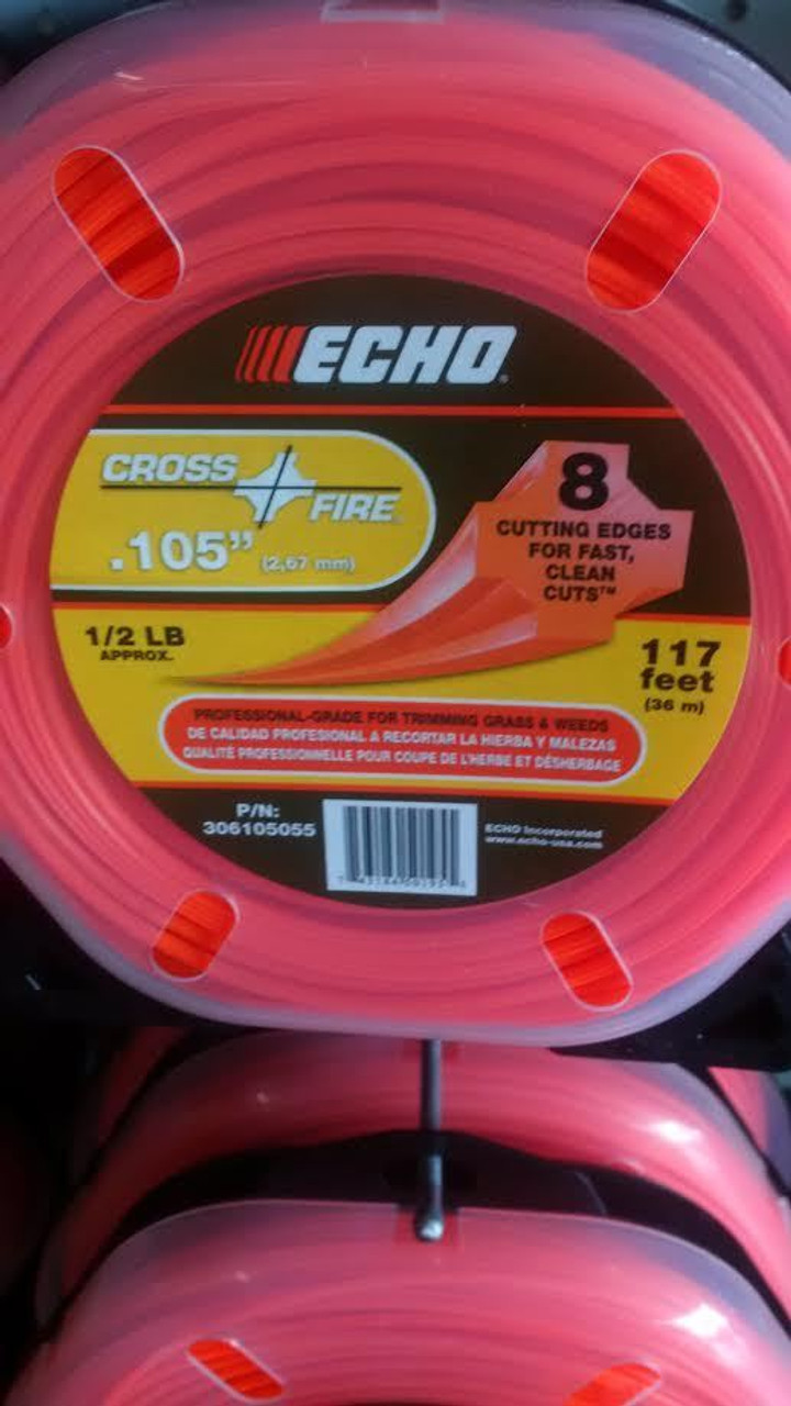 ECHO 306105055 .105" Cross Fire Trimmer Line 1/2 LB Donut