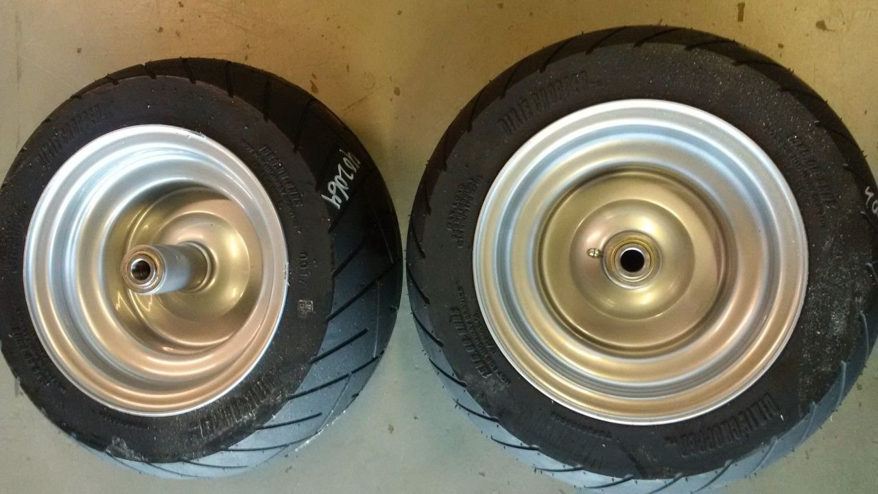 2 Dixie Chopper Solid "NO FLAT" Front Wheels With 15x6.00-8 402064