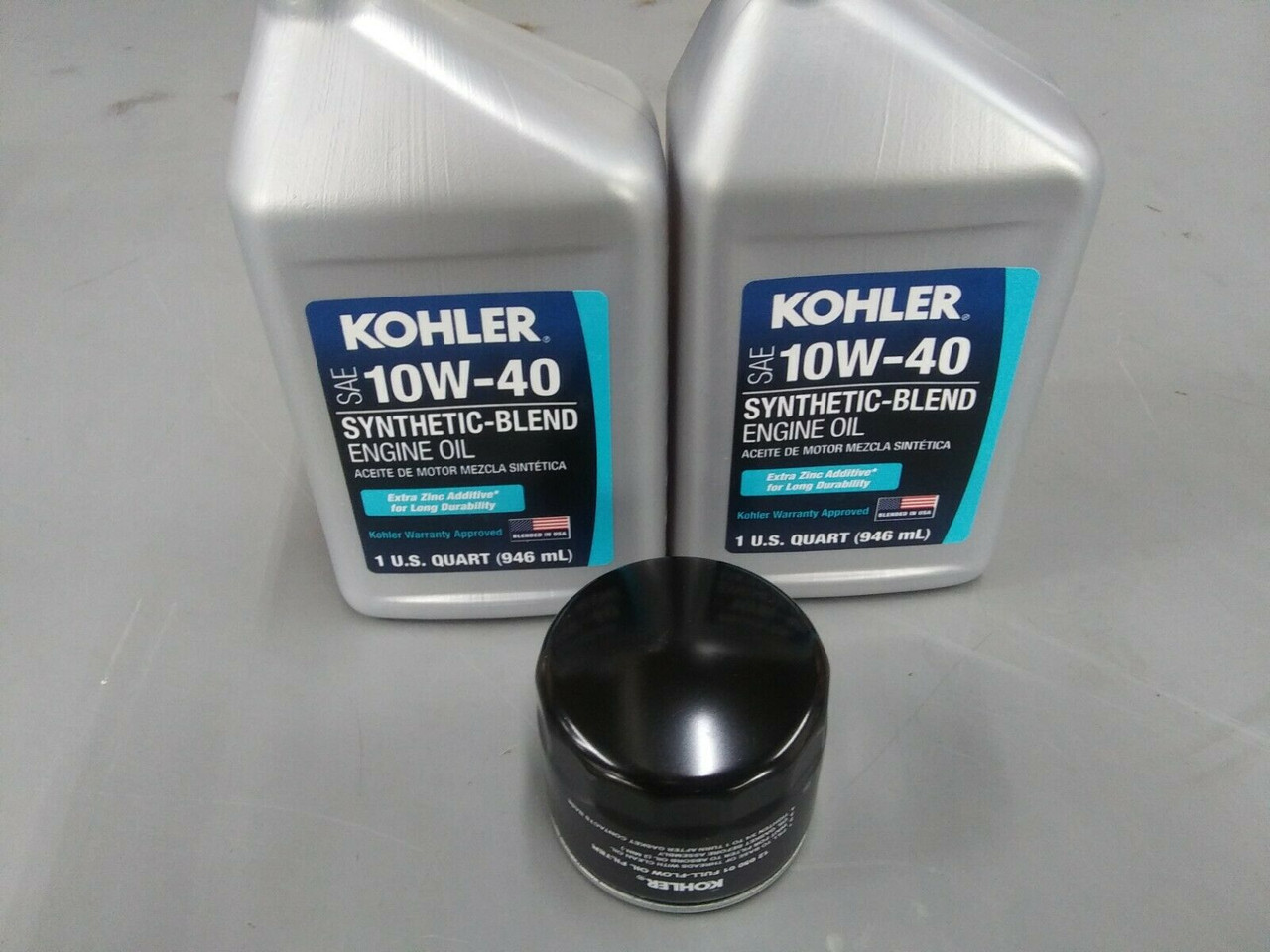 Kohler Oil Change Kit (2) SAE 10W40 Engine Oil & 1205001-S Oil Filter