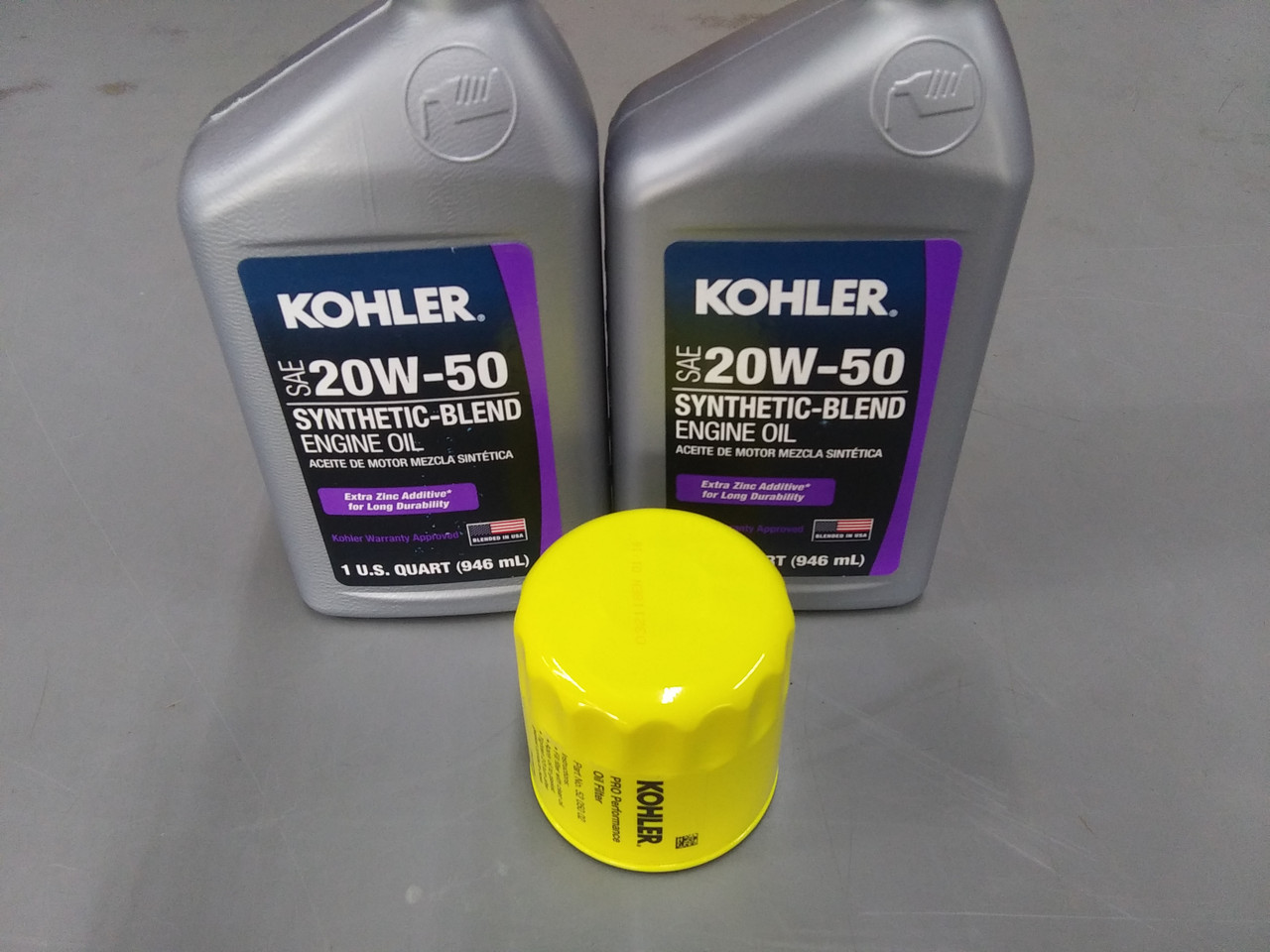 Kohler Oil Change Kit (2) SAE 20W50 Engine Oil & 5205001-S Oil Filter