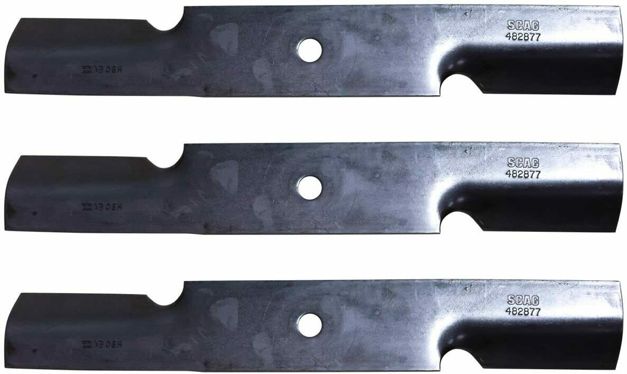 SCAG Genuine OEM 3 Pack 16.5 Cutter Blades 482877 for 48 Deck