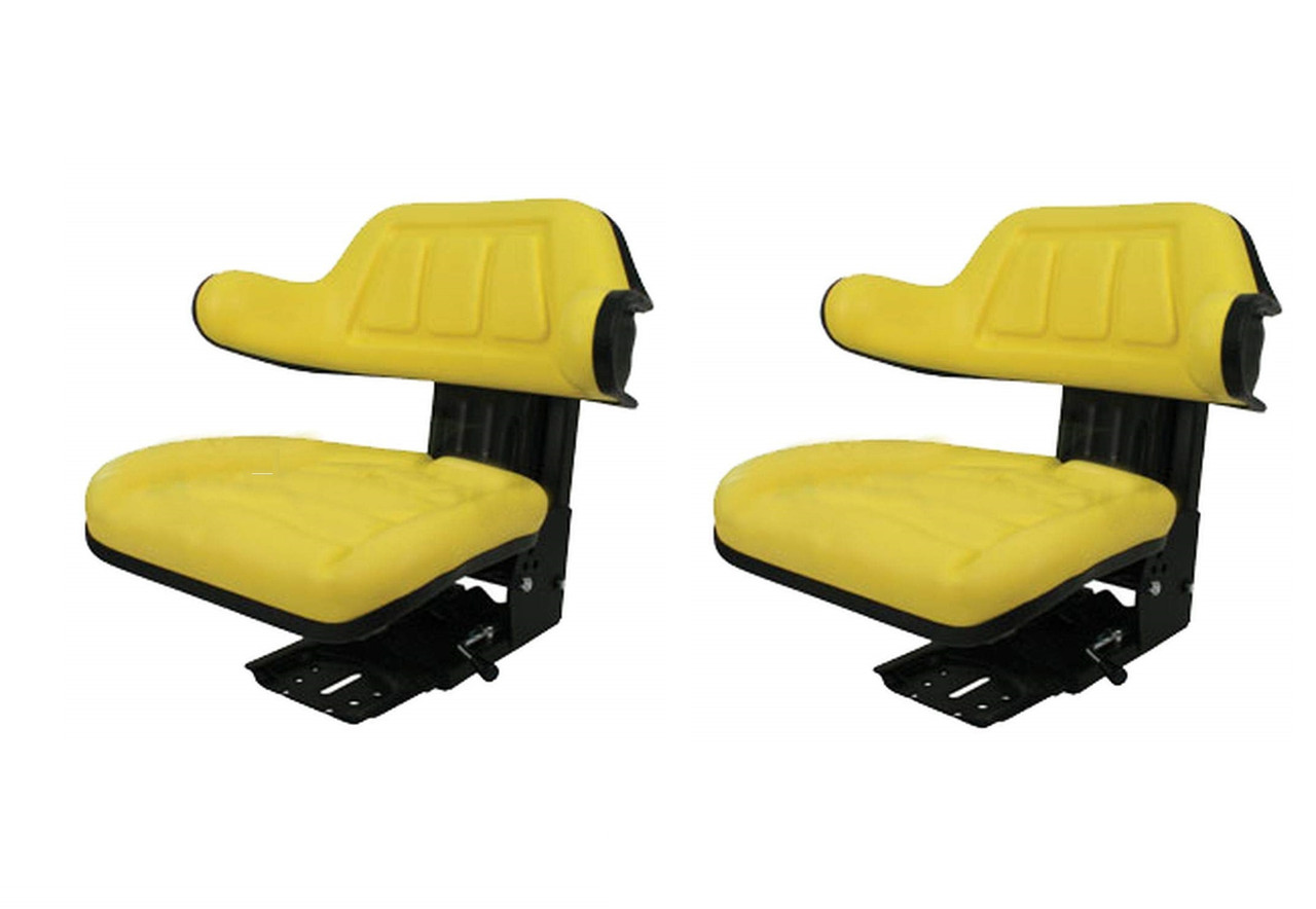 2 Pack Yellow Universal Tractor Seats Fits Several Models JD Yellow