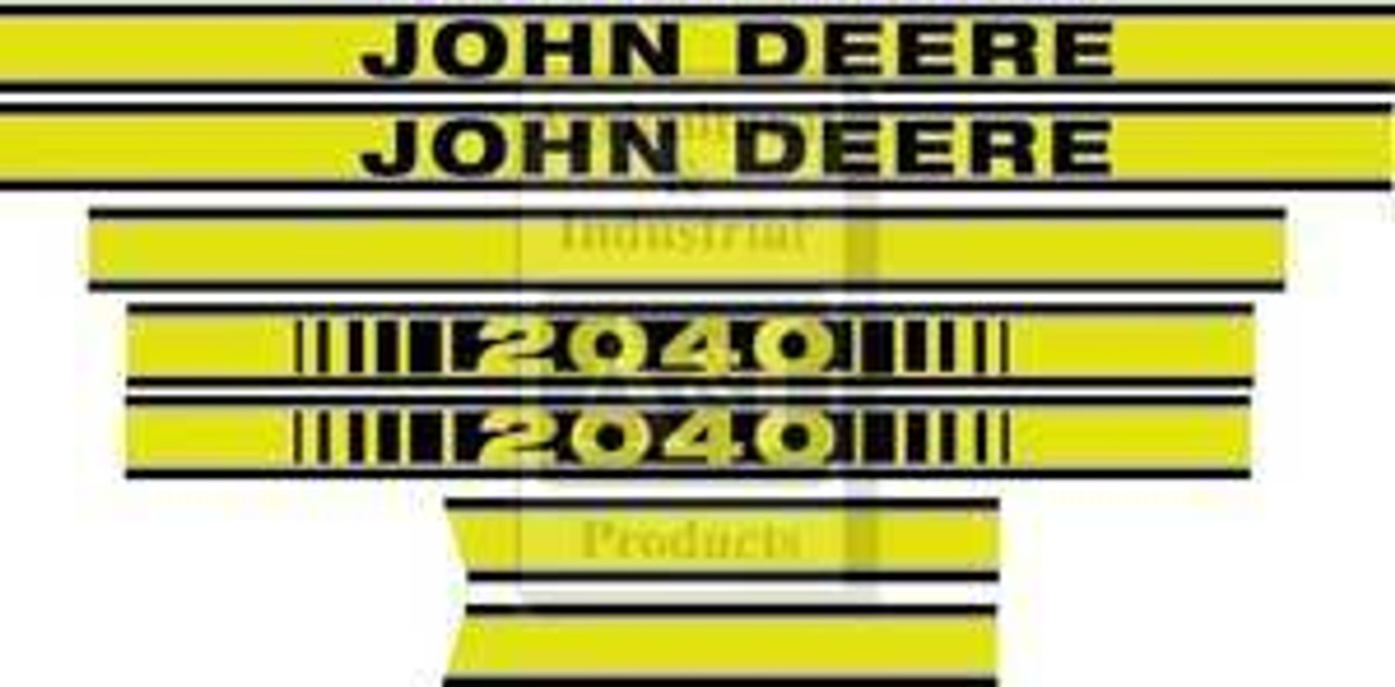 JD 2040 Hood Decal Set