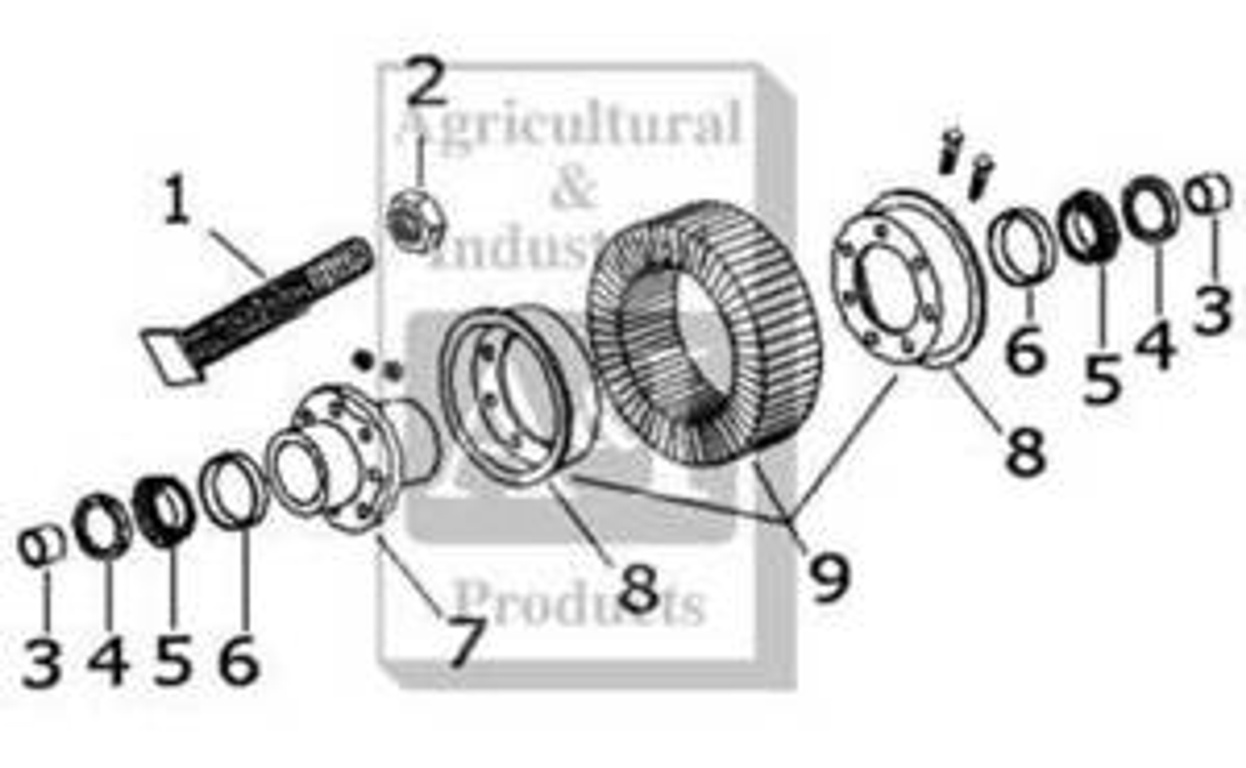 Bush Hog Tailwheel Bearing Kit 8A911 BHTWK11 Griggs Lawn and Tractor LLC