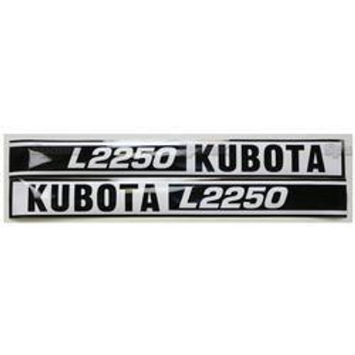 New Kubota L2250 Black/White Decal Set