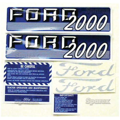 Tractor  DECAL KIT, COMPLETE, 2000G 62/64 Part Number S67695