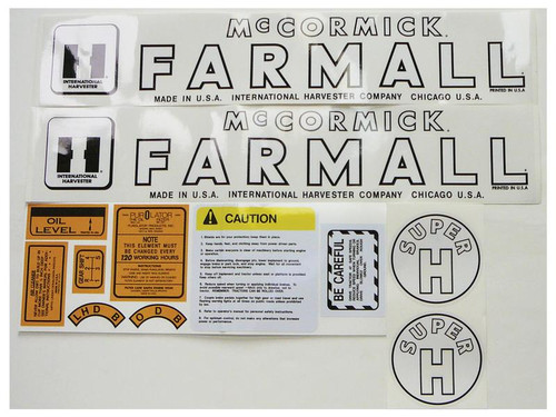 Tractor  Decal Kit, Farmall Super H Part Number S70717