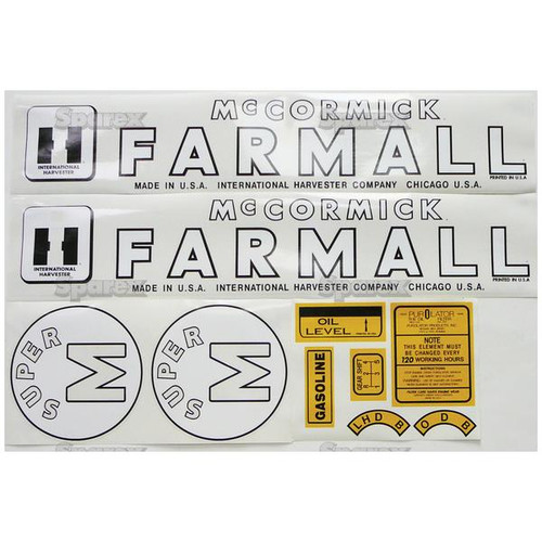 Tractor  Decal Kit, Farmall Super M Part Number S70718