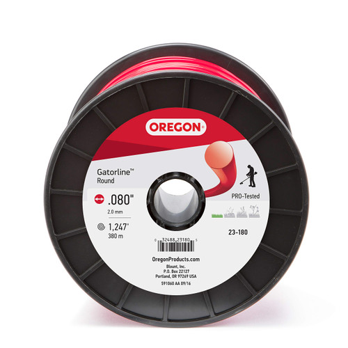 Oregon 23-180 Gatorline 3-Pound Spool of .08-Inch Professional Round String Trimmer Line, Red