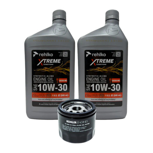 OEM Kohler Oil Change Kit (2) SAE 10W30 Engine Oil & 1205001-S Oil Filter