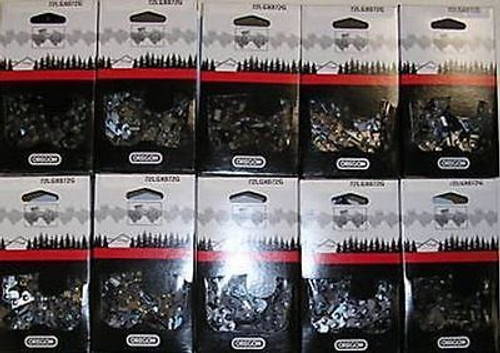 10 Chainsaw chains 20LPX072G  18" Homelite, Echo, Husqvarna Models