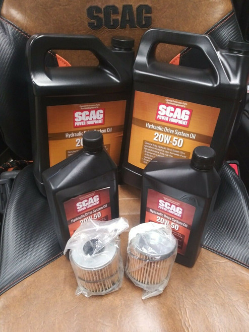 SCAG Genuine OEM Hydraulic Oil Change Kit For Cheetahs SCZ SCZII 61 & 72