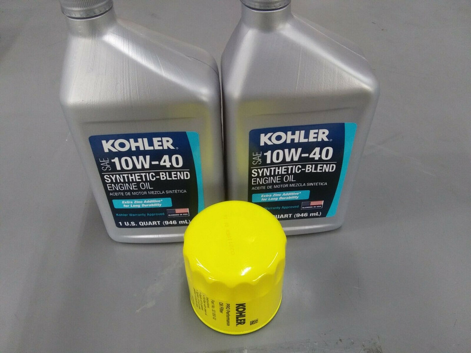 Kohler Oil Change Kit (2) SAE 10W40 Engine Oil & 5205002S Oil Filter