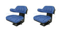 2 Pack Blue Universal Tractor Seats Fits Ford/Newholland Tractors