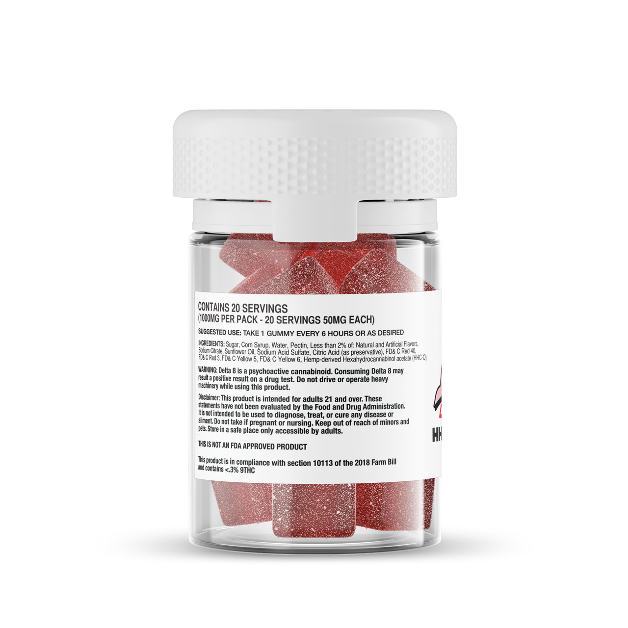 Litty HHCO Sour Strawberry Gummies