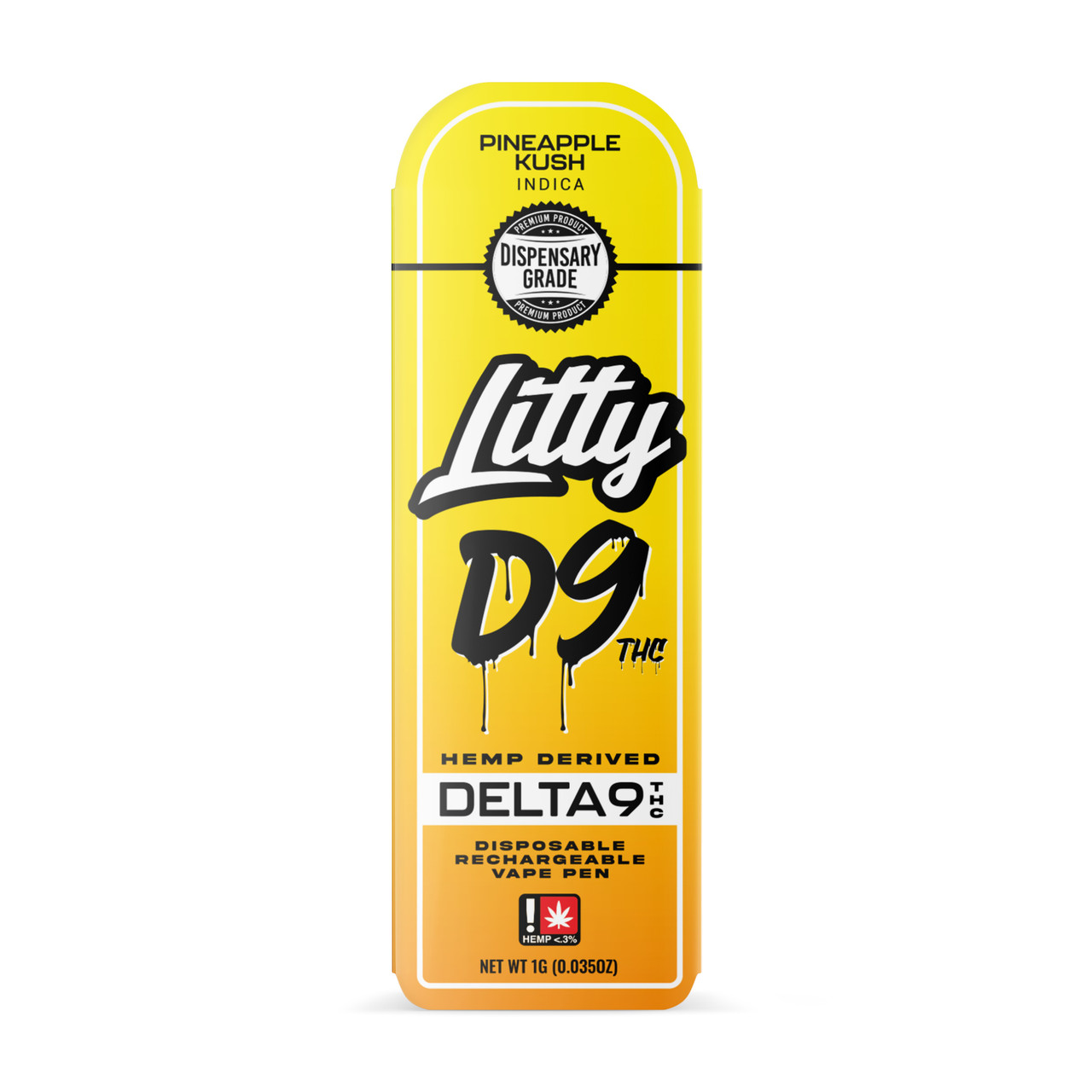 Litty Delta-9 Indica Pineapple Kush Disposable Vape Pen