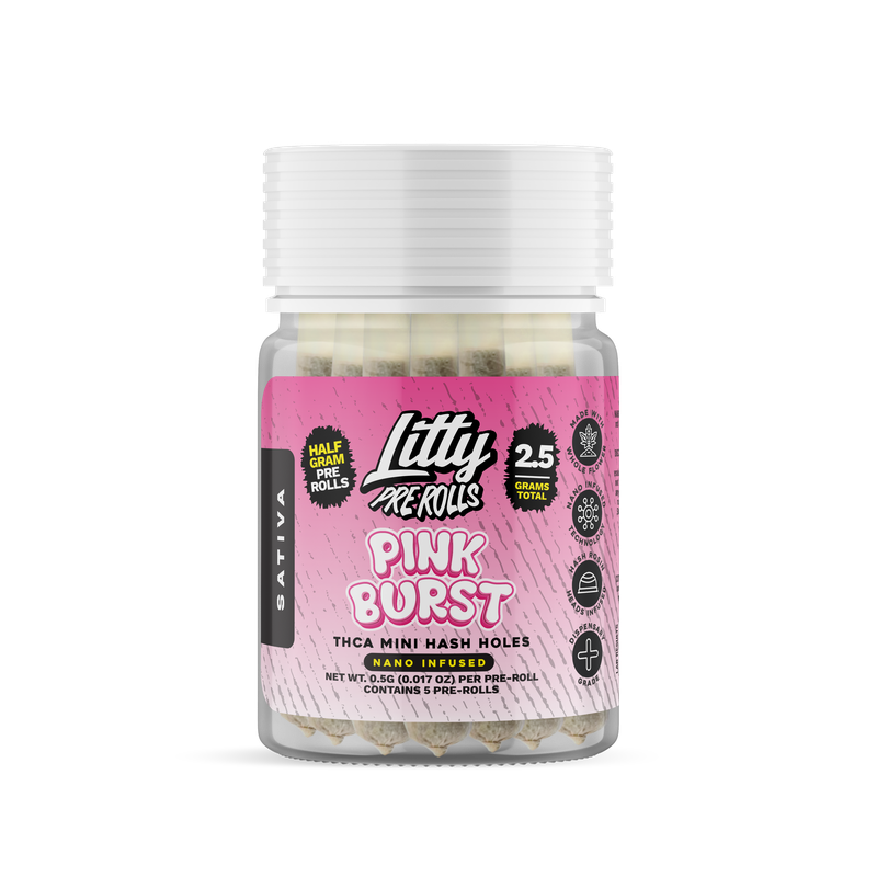 Litty Hash Resin Pink Burst Sativa Mini Pre-Rolls