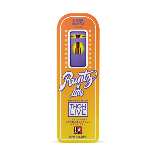 Runtz x Litty THC-H Live Indica Mango Madness Disposable