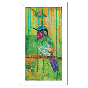 Purple Throated Mountain Gem White Framed Print Wall Art N270-415436