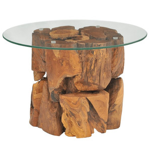 Coffee Table Brown Solid teak driftwood Medium Coffee Table A949-243474