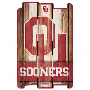 Oklahoma Sooners Sign 11x17 Wood Fence Style Z157-3208509844