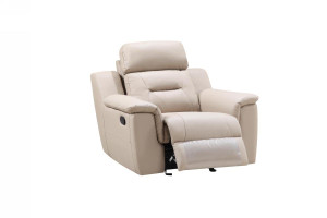 41" Beige Fascinating Leather Reclining Chair N270-329542