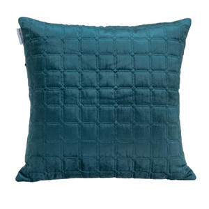 20" Teal Cotton Blend Throw Pillow N270-402838