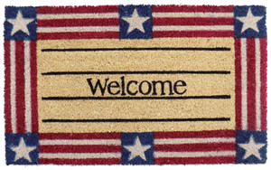 18" X 30" Red White And Blue Coir Patriotic Welcome Outdoor Door Mat N270-555527
